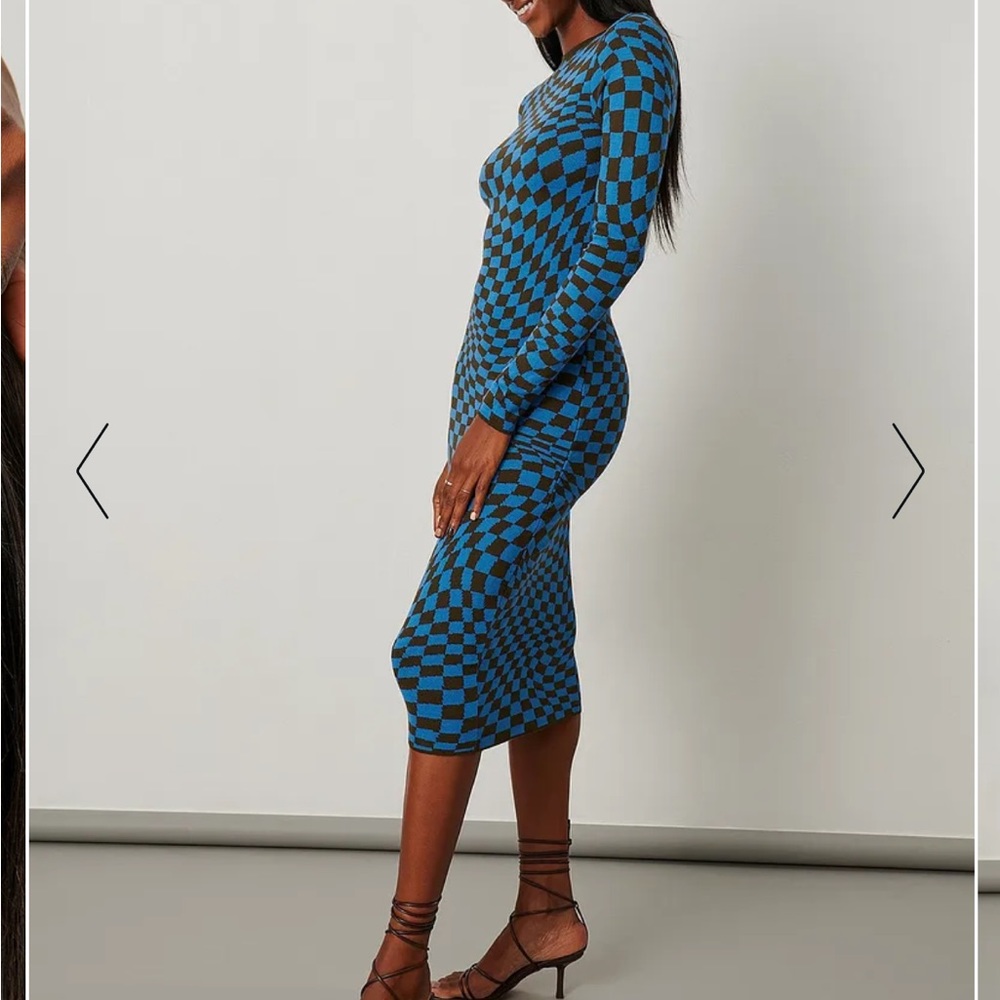 NA-KD x Emilie Malou Long Sleeve Knit Dress